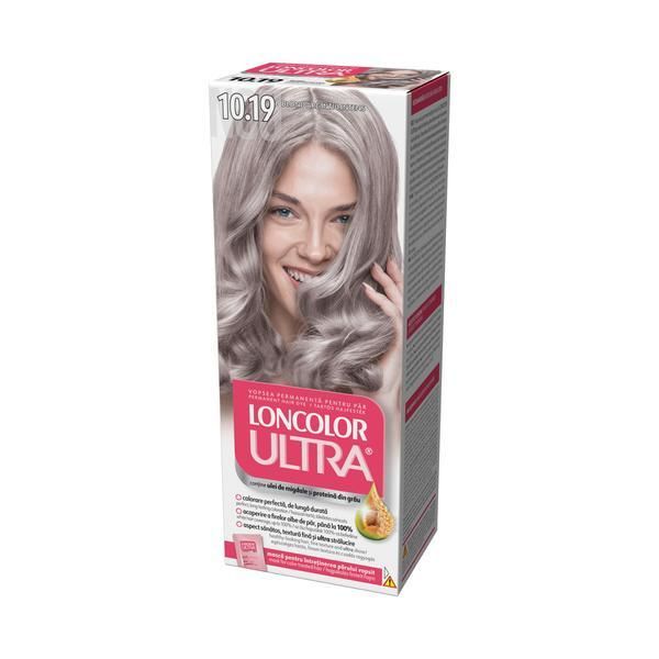 Loncolor Перманентна боя за коса, Loncolor Ultra нюанс 10.19 интензивна сребриста блондинка