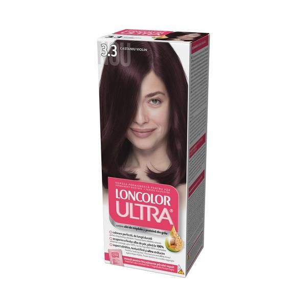 Loncolor Перманентна боя за коса Loncolor Ultra, нюанс 3.3 castaniu violin