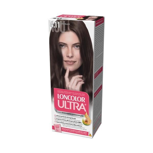 Loncolor Перманентна боя за коса, Loncolor Ultra нюанс 4.11 шоколад