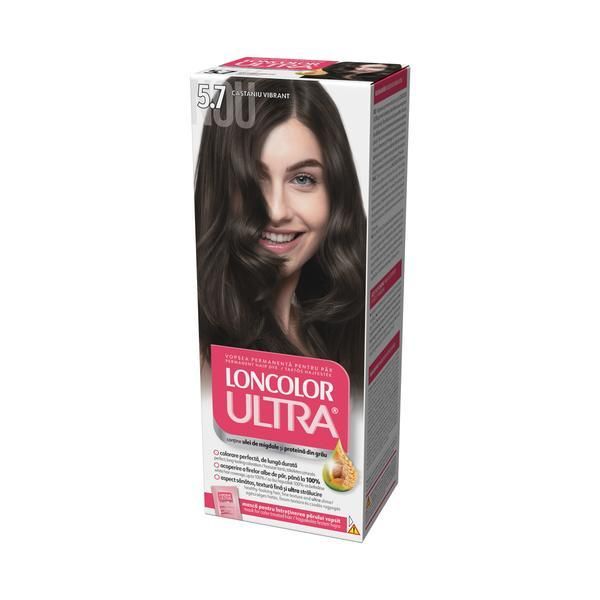 Loncolor Перманентна боя за коса, Loncolor Ultra нюанс 5.7 жив кестен