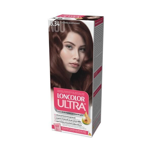 Loncolor Перманентна боя за коса, Loncolor Ultra нюанс 5,34 кестенова канела