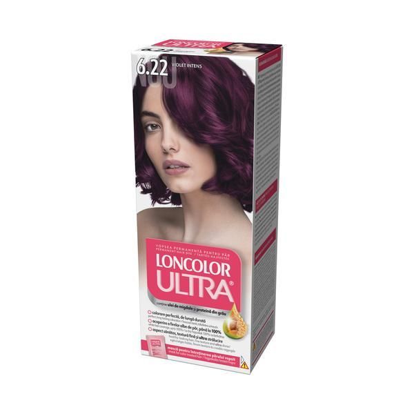 Loncolor Перманентна боя за коса, Loncolor Ultra нюанс 6.22 интензивно лилаво