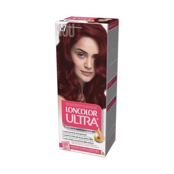 Loncolor Перманентна боя за коса Loncolor Ultra, нюанс 6.7 страстно червено