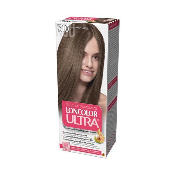 Loncolor Перманентна боя за коса, Loncolor Ultra нюанс 7.10 сиво бежово русо