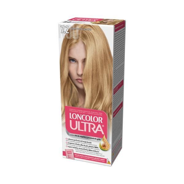 Loncolor Перманентна боя за коса, Loncolor Ultra нюанс 7.2 светло златисто русо