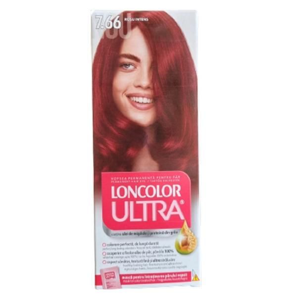 Loncolor Перманентна боя за коса, Loncolor Ultra нюанс 7.66 интензивно червено