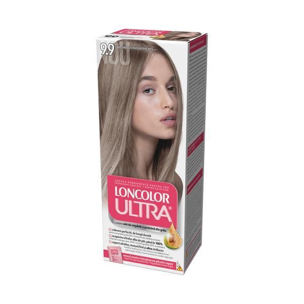 Loncolor Перманентна боя за коса, Loncolor Ultra нюанс 9.9 тъмно сиво русо
