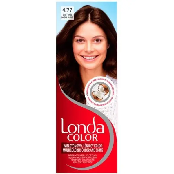 Londa Color Перманентна боя за коса - Londa Color Multicolored Color and Shine, нюанс № 4/77 Златисто кафяво, 1 бр
