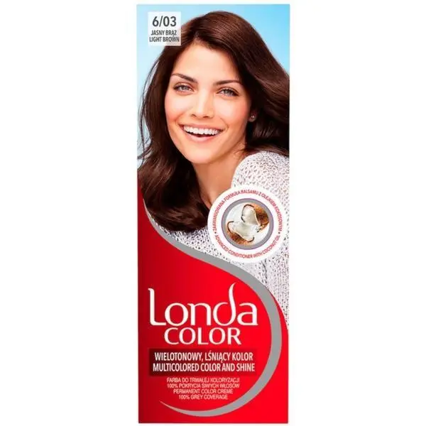 Londa Color Перманентна боя за коса - Londa Color Multicolored Color and Shine, нюанс № 6/03 Светъл сатен, 1 бр