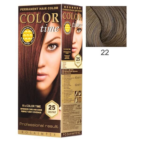 Rosa Impex Перманентна боя за коса Rosa Impex Color Time, нюанс 22 Moccachino