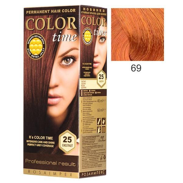 Rosa Impex Перманентна боя за коса Rosa Impex Color Time, нюанс 69 Copper Passion