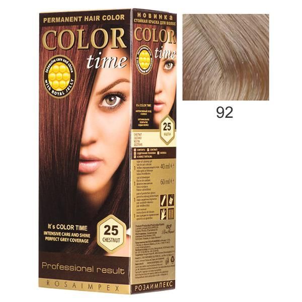 Rosa Impex Перманентна боя за коса Rosa Impex Color Time, нюанс 92 Pearl Blonde