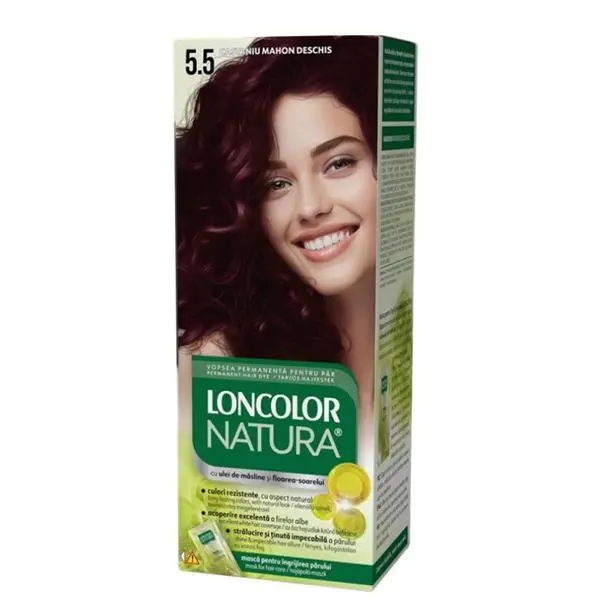 Loncolor Перманентна боя за коса с амоняк - Loncolor Natura, нюанс 5.5 Светлокафяво Виолетово, 1 опаковка