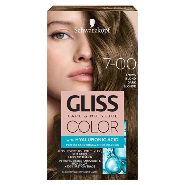 Gliss Color Перманентна боя за коса с хиалуронова киселина -Schwarzkopf Gliss Color, нюанс 7-00 Dark Blonde