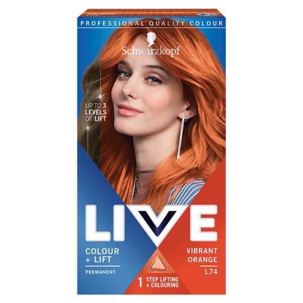 Live Перманентна боя за коса -Schwarzkopf Live Color +Lift Permanent, nuanta L74 Vibrant Orange