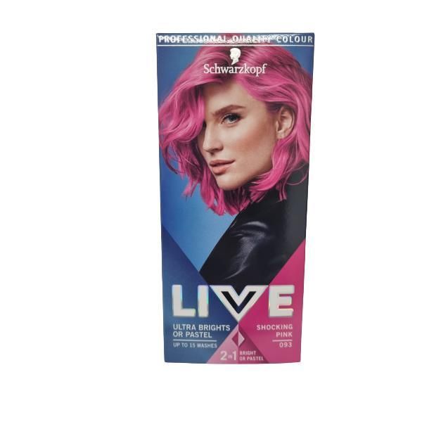 Live Перманентна боя за коса - Schwarzkopf Live Ultra 2 in 1 Brights or Pastel, нюанс 093 Shocking Pink