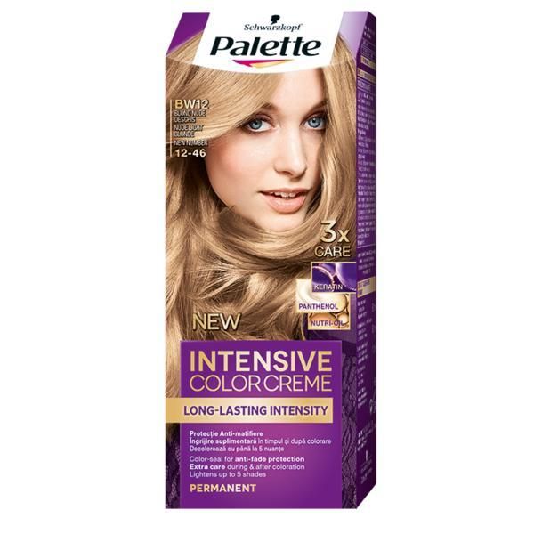 Palette Перманентна боя за коса-Schwarzkopf Palette Deluxe Color, нюанс 12-46 (BW12) Светло русо