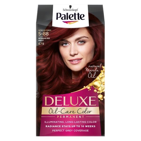 Palette Перманентна боя за коса-Schwarzkopf Palette Deluxe Color, нюанс 5-88 (679) Intensive Red Violet