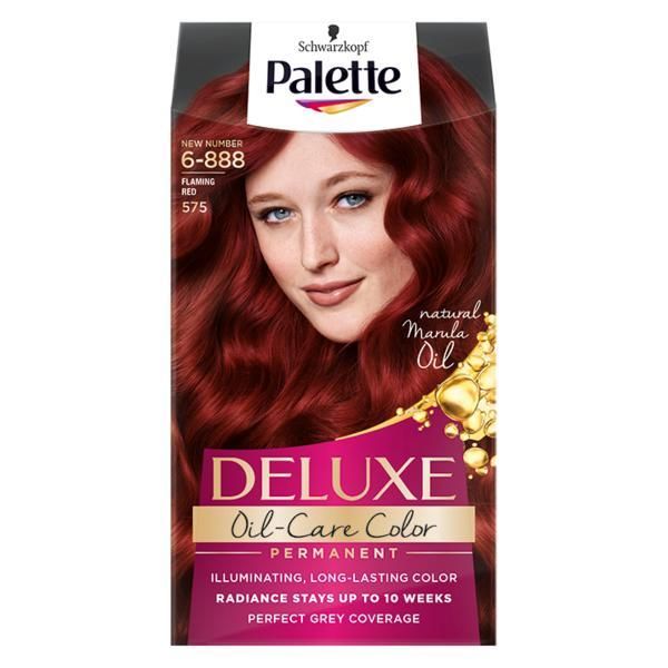 Palette Перманентна боя за коса-Schwarzkopf Palette Deluxe Color, нюанс 6-888 (575) Flaming Red