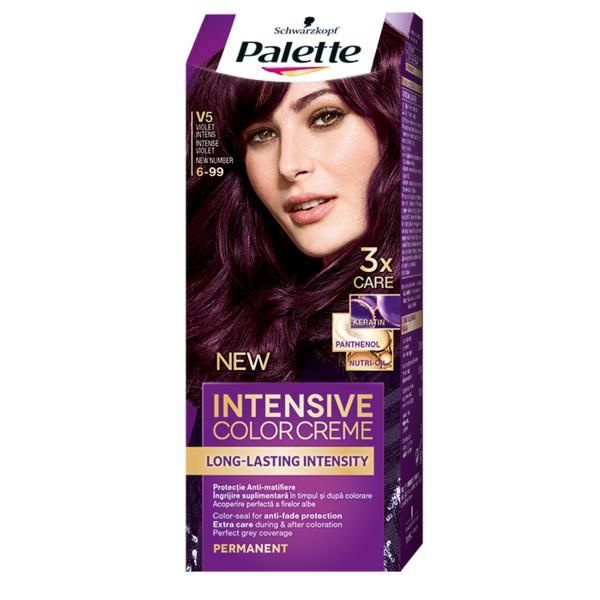 Palette Перманентна боя за коса-Schwarzkopf Palette Deluxe Color, нюанс 6-99 (V5) Интензивно виолетово