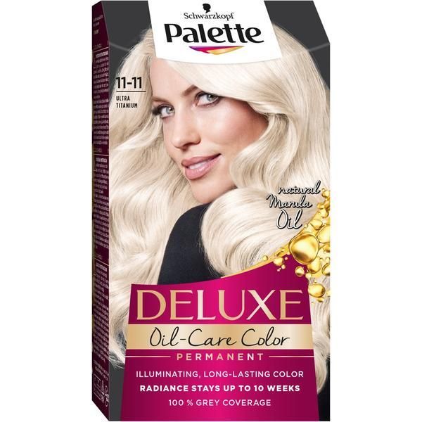 Palette Перманентна боя за коса - Schwarzkopf Palette Intensive Color Cream, нюанс 11-11 Ultra Titanium