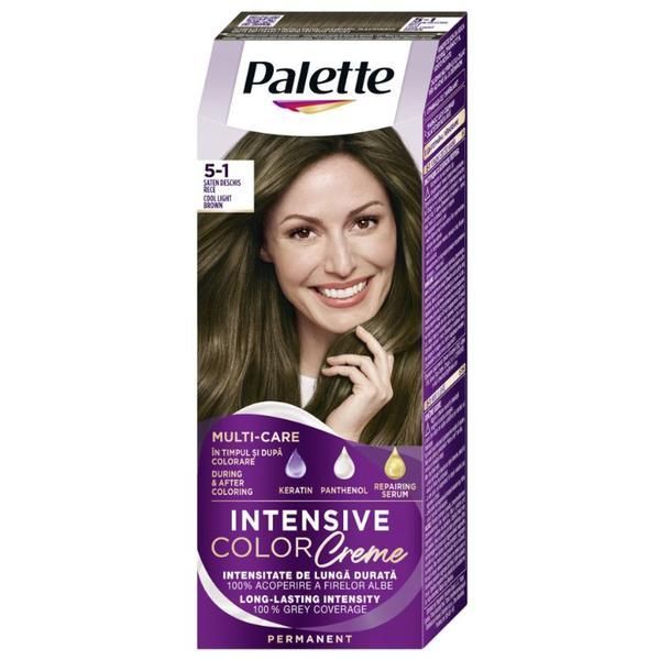 Palette Перманентна боя за коса - Schwarzkopf Palette Intensive Color Creme Long-Lasting Intensity Permanent, нюанс 5-1 Cool Light Brown