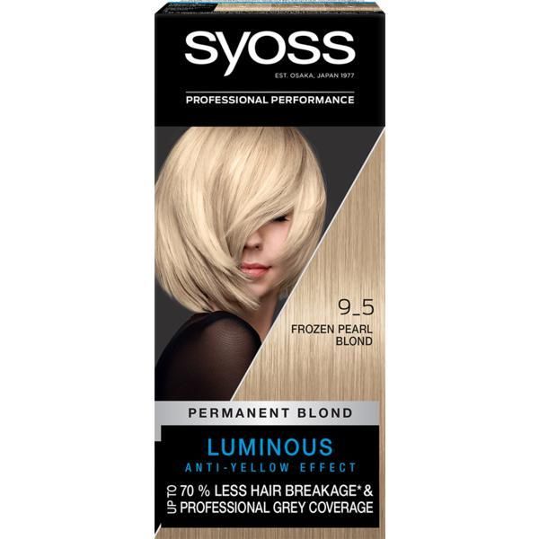 Syoss Перманентна боя за коса-Syoss Professional Performance Permanent Blond Cool and Ashy Anti-Yellow Effect Baseline, нюанс 9_5 Frozen Pearl Blond