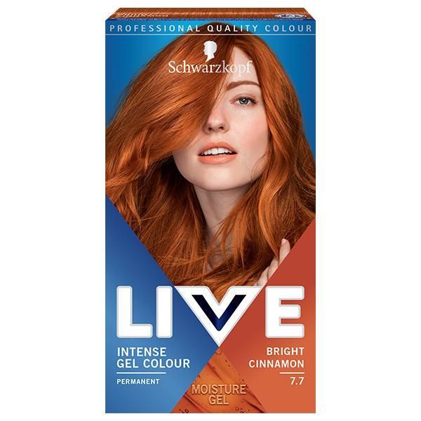 Live Перманентна гел боя за коса - Schwarzkopf Live Intense Gel Permanent Color, нюанс 7.7 Bright Cinnamon
