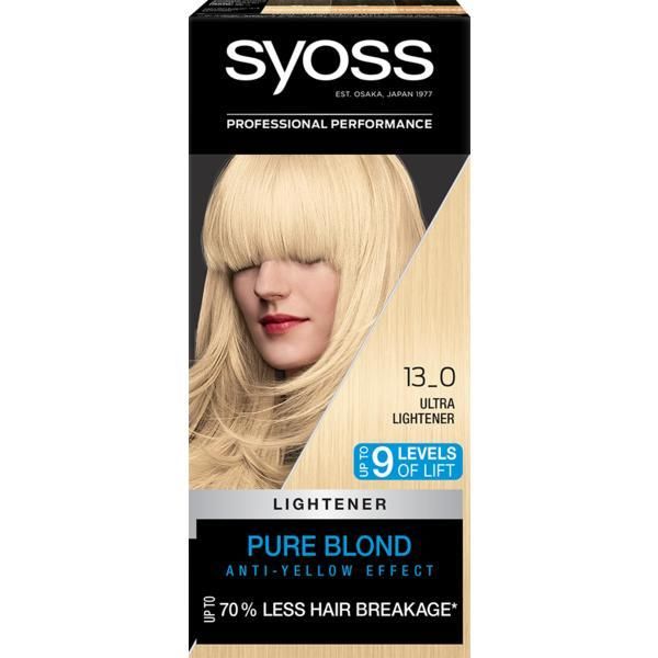 Syoss Перманентна избелваща боя за коса-Syoss Professional Performance Lightener Pure Blond Anti-Yellow Effect Baseline, нюанс 13_0 Ultra Lightener