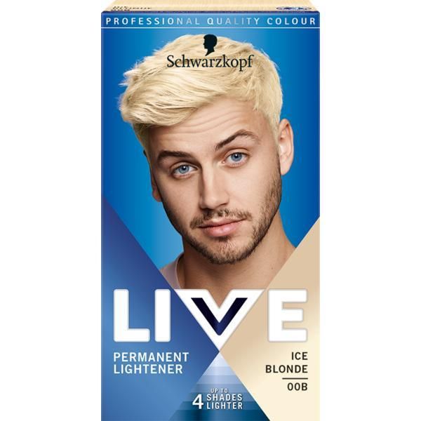 Live Перманентнa избелваща боя за мъже - Schwarzkopf Live Permanent Lightener, нюанс 00B Blonde Ice