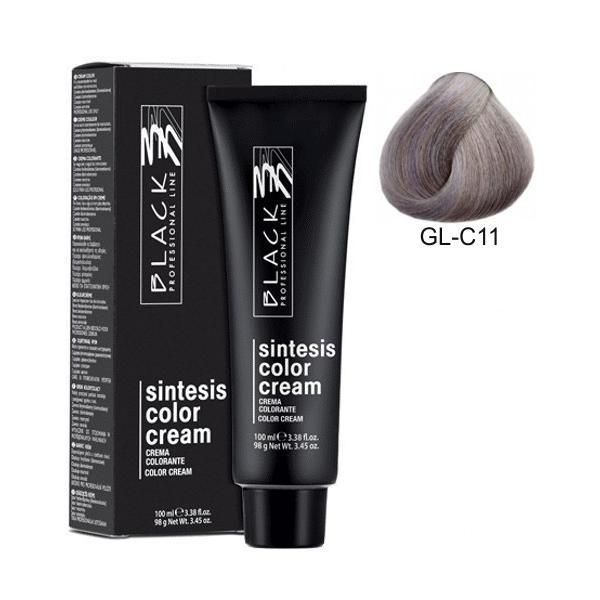 Black Professional Line Перманентна крем боя - Black Professional Line Sintesis Color Cream Glam Colors, нюанс GL-C11 Milan Grey, 100мл