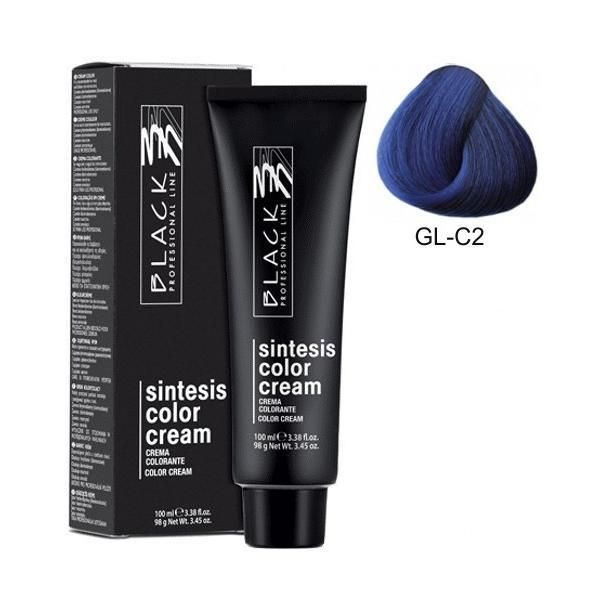 Black Professional Line Перманентна крем боя - Black Professional Line Sintesis Color Cream Glam Colors, нюанс GL-C2 Ocean Blue, 100мл