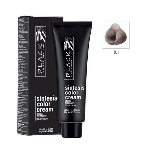 Black Professional Line Перманентна крем боя - Black Professional Line Sintesis Color Cream, нюанс 0.1 Grey, 100мл
