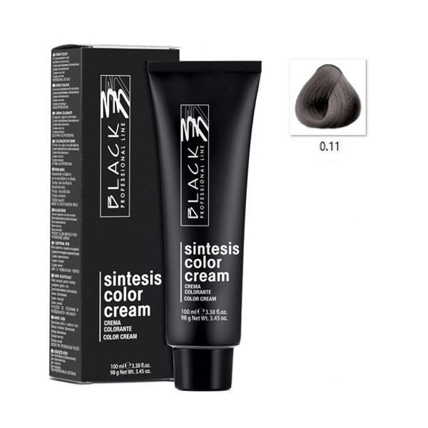 Black Professional Line Перманентна крем боя - Black Professional Line Sintesis Color Cream, нюанс 0.11 Cool Grey, 100мл