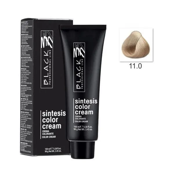 Black Professional Line Перманентна крем боя - Black Professional Line Sintesis Color Cream, нюанс 11.0 Ultra Lightener Natural Blond, 100мл