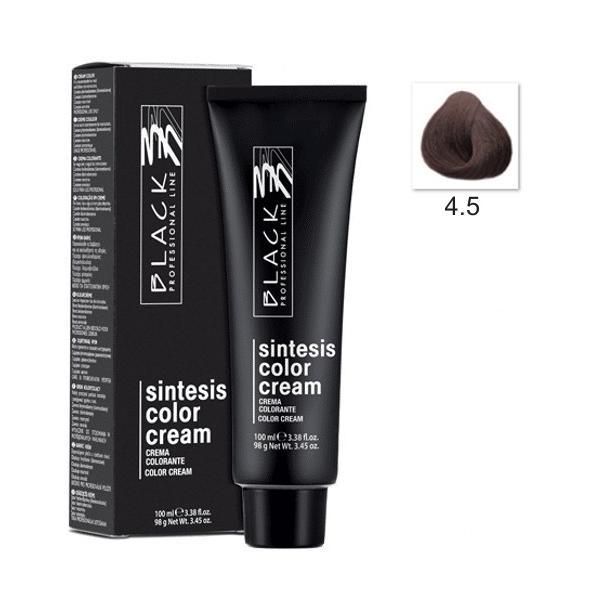 Black Professional Line Перманентна крем боя - Black Professional Line Sintesis Color Cream, нюанс 4.5 Mahogany Medium Brown, 100мл