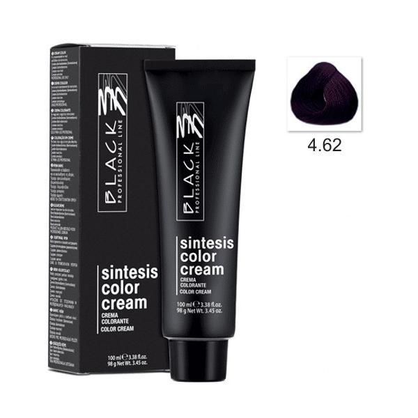 Black Professional Line Перманентна крем боя - Black Professional Line Sintesis Color Cream, нюанс 4.62 Lambrusco Red, 100мл