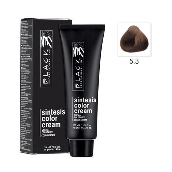 Black Professional Line Перманентна крем боя - Black Professional Line Sintesis Color Cream, нюанс 5.3 Light Golden Brown, 100мл