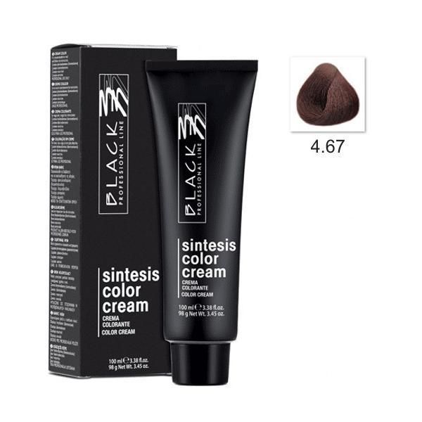 Black Professional Line Перманентна крем боя - Black Professional Line Sintesis Color Cream, нюанс 5.62 (ex. 4.67) Chianti Red, 100мл