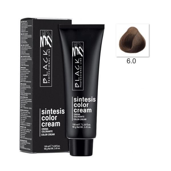 Black Professional Line Перманентна крем боя - Black Professional Line Sintesis Color Cream, нюанс 6.0 Dark Blond, 100мл