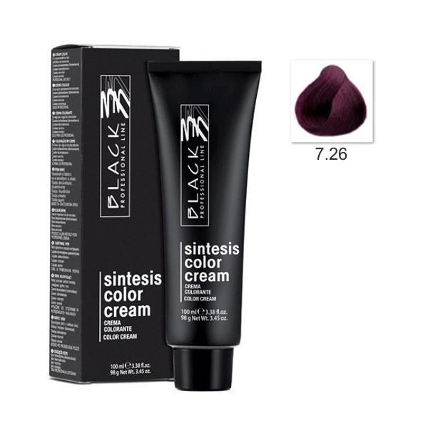 Black Professional Line Перманентна крем боя - Black Professional Line Sintesis Color Cream, нюанс 7.26 Violet, 100мл