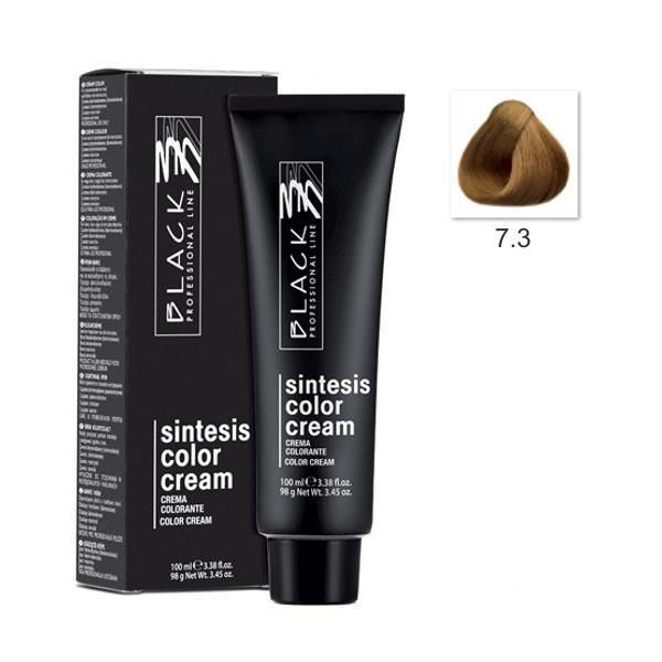 Black Professional Line Перманентна крем боя - Black Professional Line Sintesis Color Cream, нюанс 7.3 Medium Golden Blond, 100мл