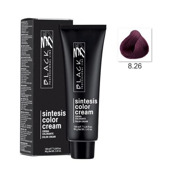 Black Professional Line Перманентна крем боя - Black Professional Line Sintesis Color Cream, нюанс 8.26 Light Violet, 100мл