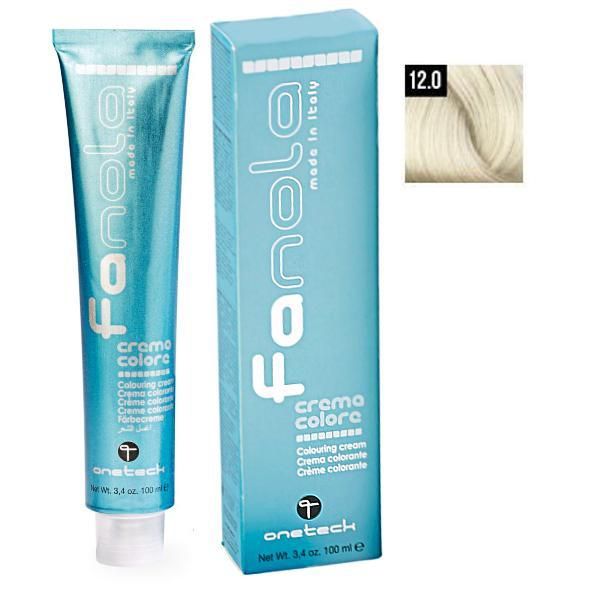 Fanola Перманентна крем боя Fanola 12.0 Супер светло екстра платинено русо, 100мл