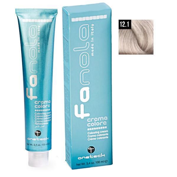 Fanola Перманентна крем боя Fanola 12.1 Супер светло пепелно платинено русо, 100мл
