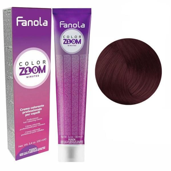 Fanola Перманентна крем-боя -Fanola Color Zoom 10 Minutes, нюанс 4.5 Mohogany Chestnut, 100 мл