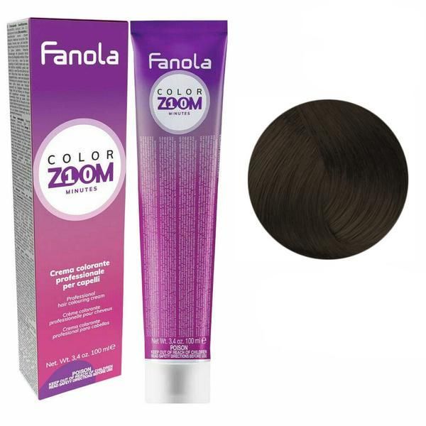 Fanola Перманентна крем-боя -Fanola Color Zoom 10 Minutes, нюанс 4.71 Cool Brown Chestnut, 100 мл
