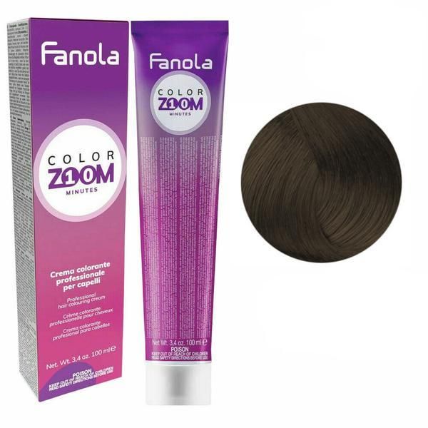 Fanola Перманентна крем-боя -Fanola Color Zoom 10 Minutes, нюанс 5.7 Light Chestnut Brown, 100 мл