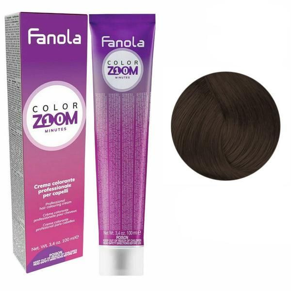 Fanola Перманентна крем-боя -Fanola Color Zoom 10 Minutes, нюанс 6.71 Cold Dark Brown Blonde, 100 мл