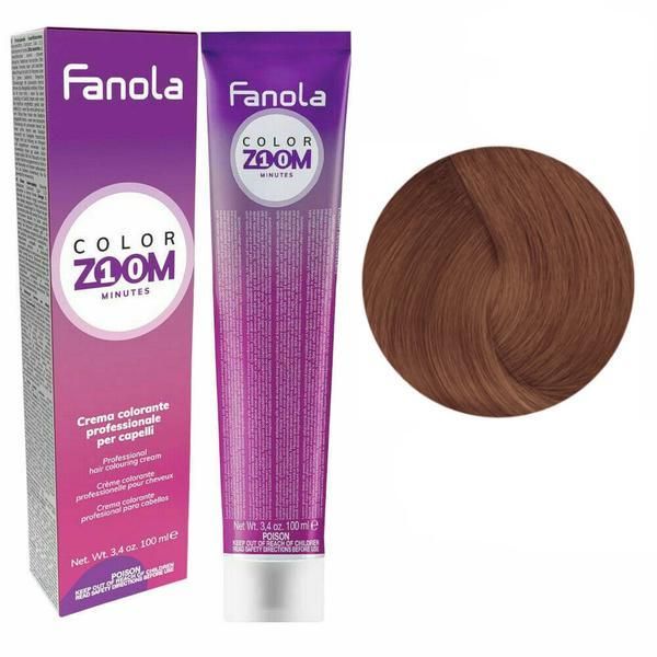 Fanola Перманентна крем-боя -Fanola Color Zoom 10 Minutes, нюанс 7.4 Copper Blonde, 100 мл